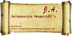 Jelenovics Anasztáz névjegykártya