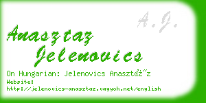 anasztaz jelenovics business card